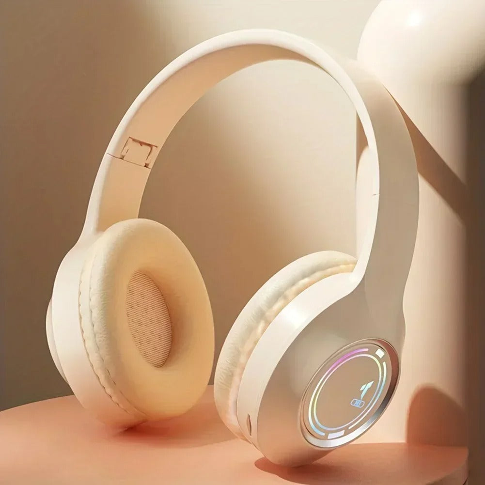 Bluetooth Headphones RGB Lighting Noise Cancellation Foldable Headsets Over Ear Stereo HIFI Sports Headset TF Music Player B39